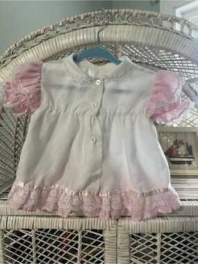 Dainty vintage lace baby girl dress